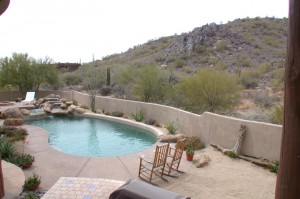 Pool with Mountain